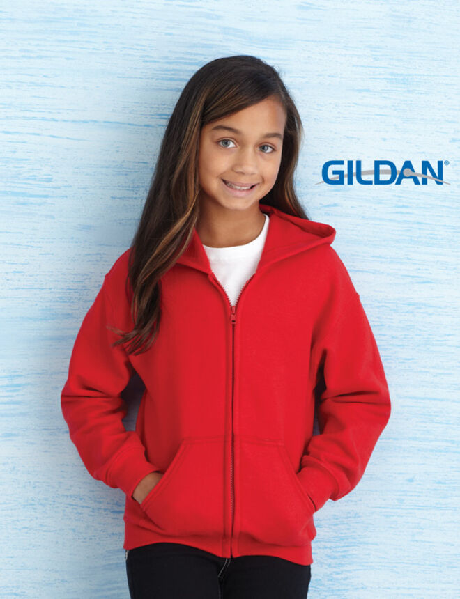 Heavy Blend Youth Full Zip Hooded Sweatshirt Thumbnail