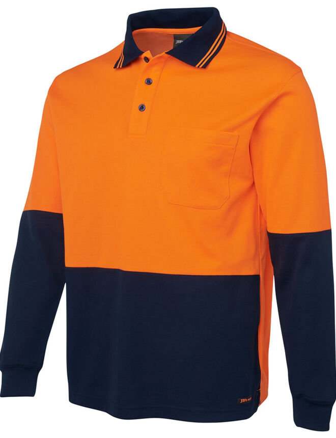 Hi Vis L/S Cotton Back Polo Thumbnail
