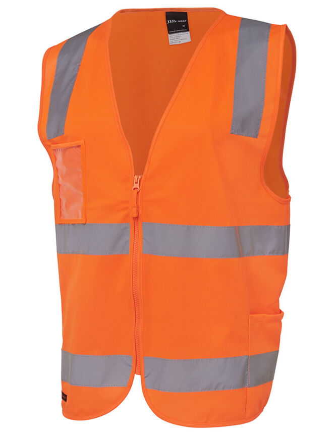 JB's Hi Vis (D+N) Zip Safety Vest  Thumbnail