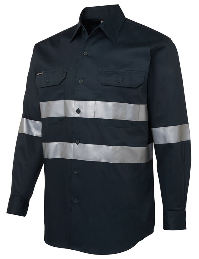 JB's Hi Vis L/S (D+N) 190G Shirt With Ta Thumbnail