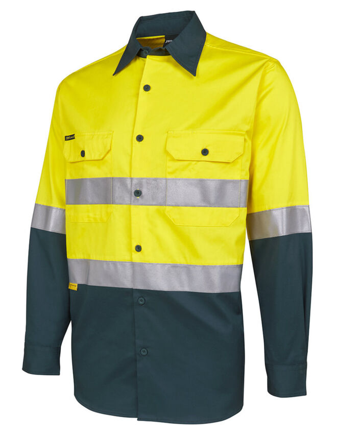 JB's Hi Vis L/S (D+N) 150G Work Shirt Thumbnail