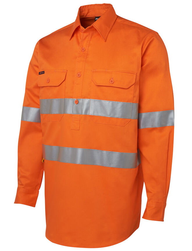 JB's Hi Vis (D+N) Close Front L/S Shirt Thumbnail